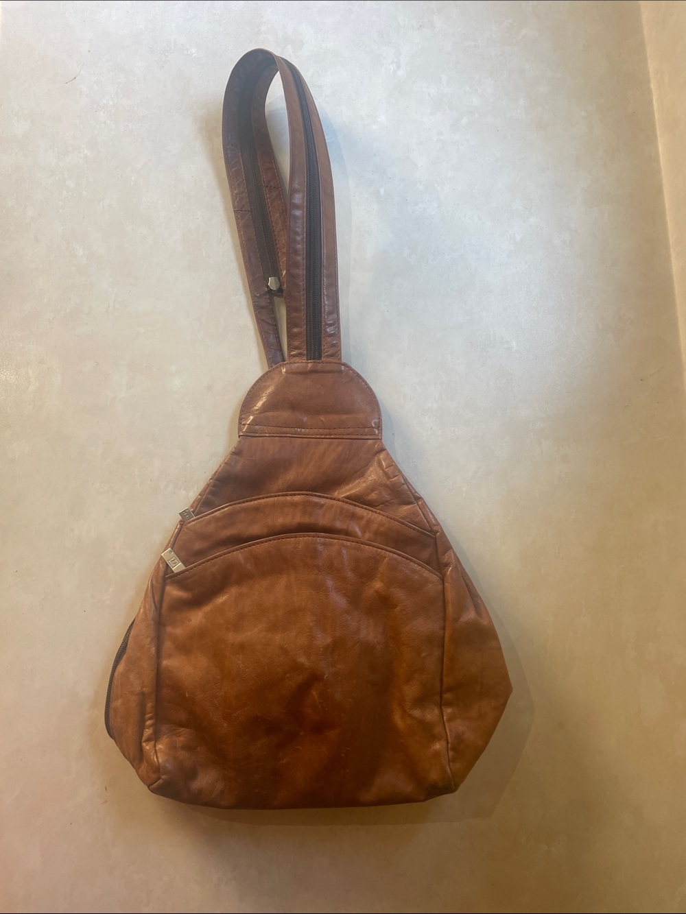 Ashlin Vintage Inspired Brown Leather-Like Shoulder Bag